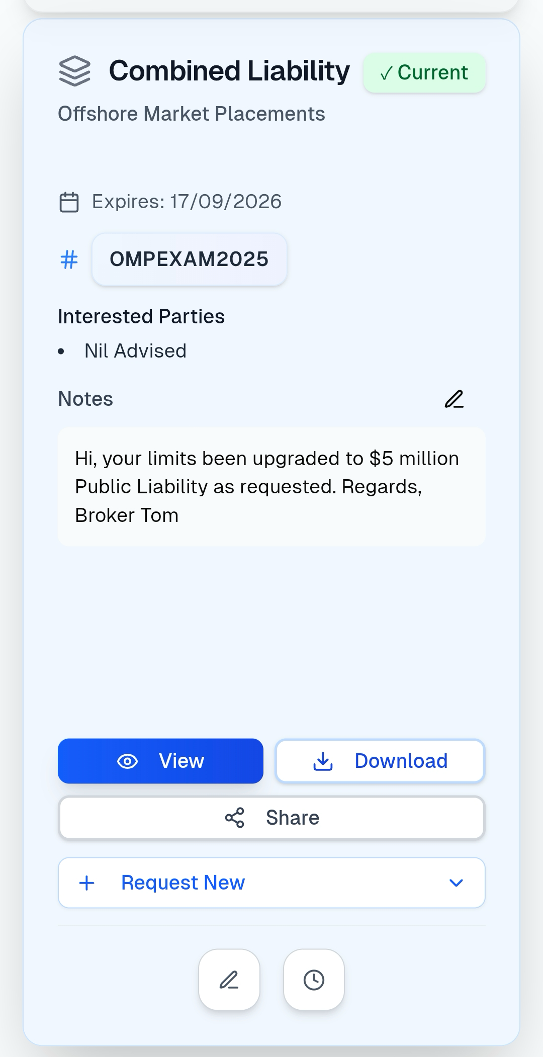 Share Certificate Details